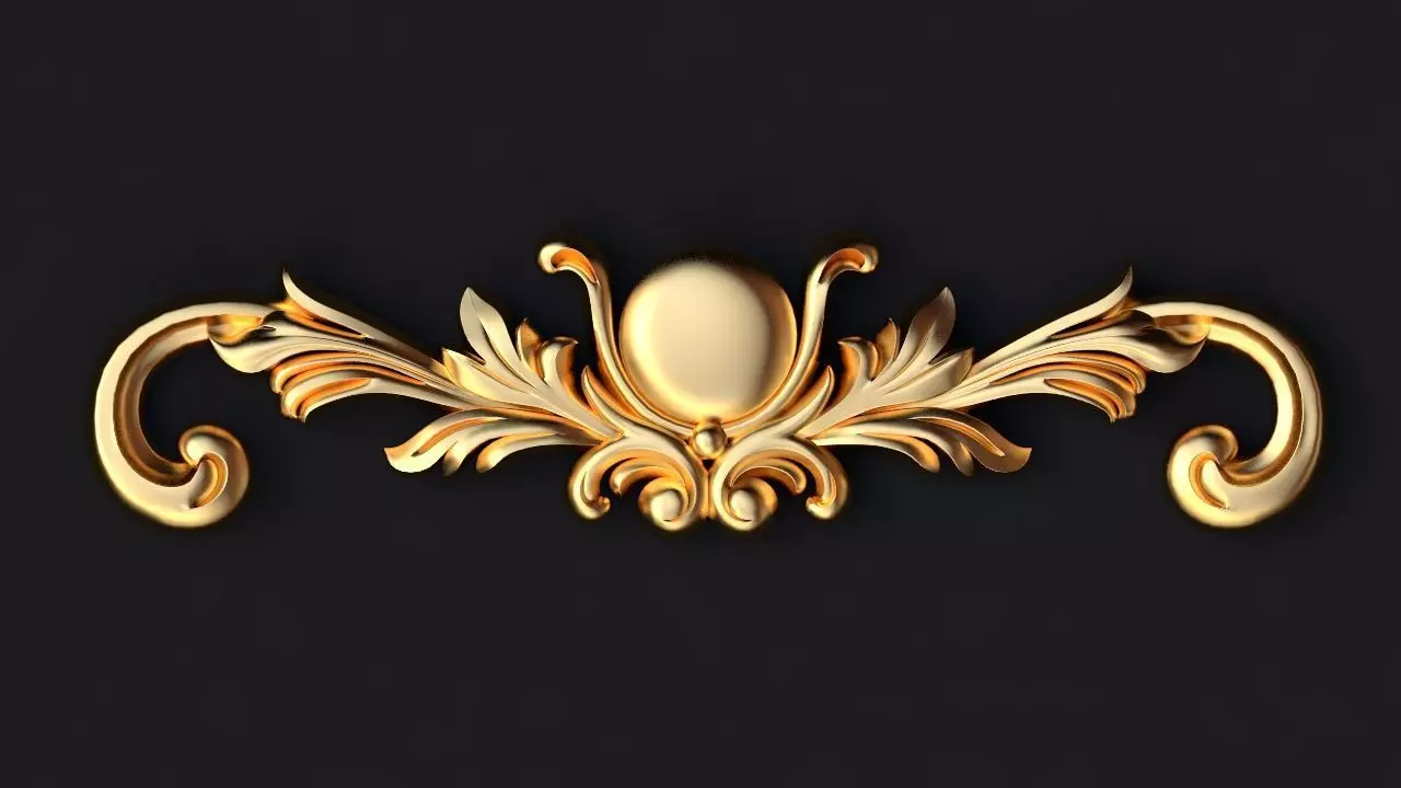 dekor golden ornament 3D model