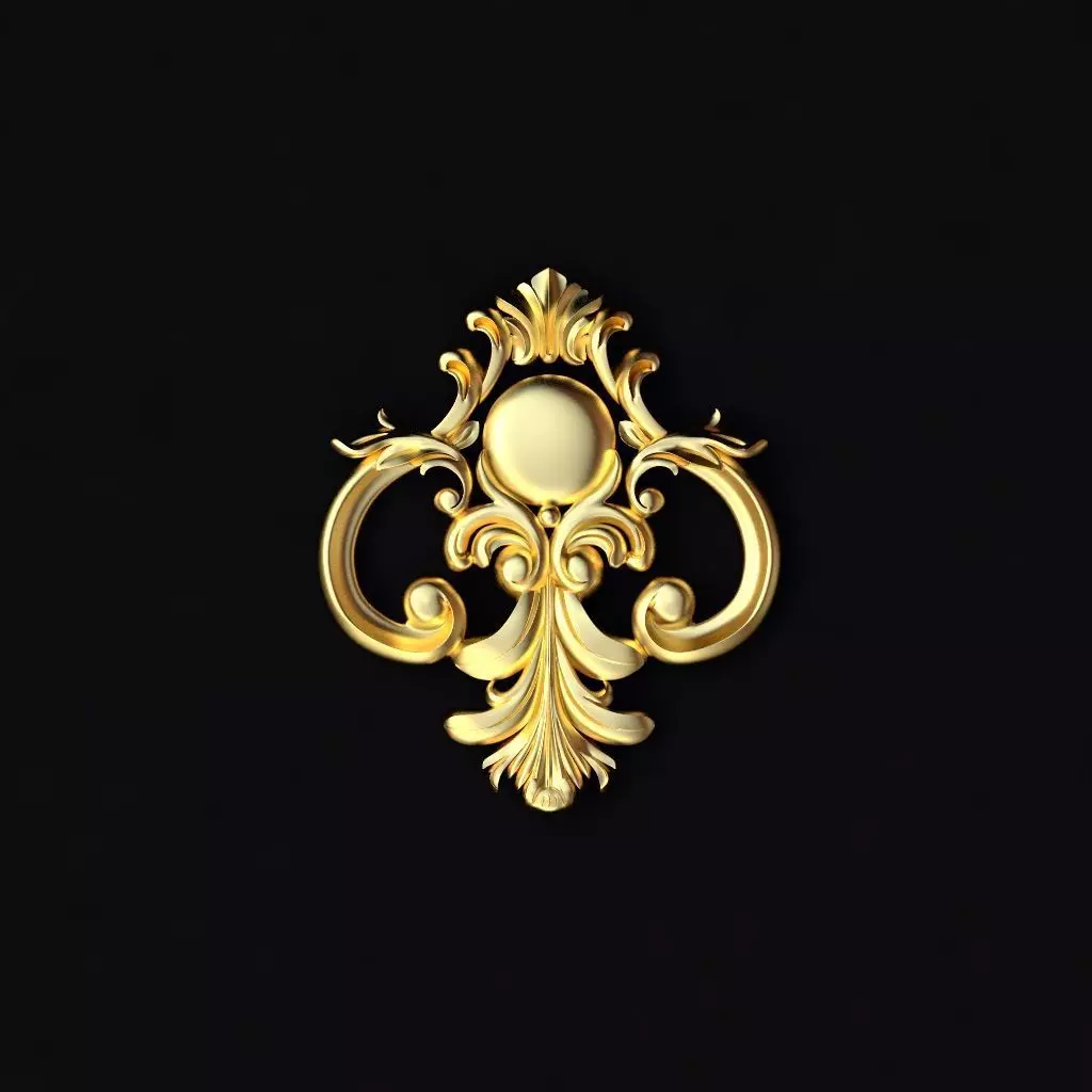 dekor gold ornament 3D model