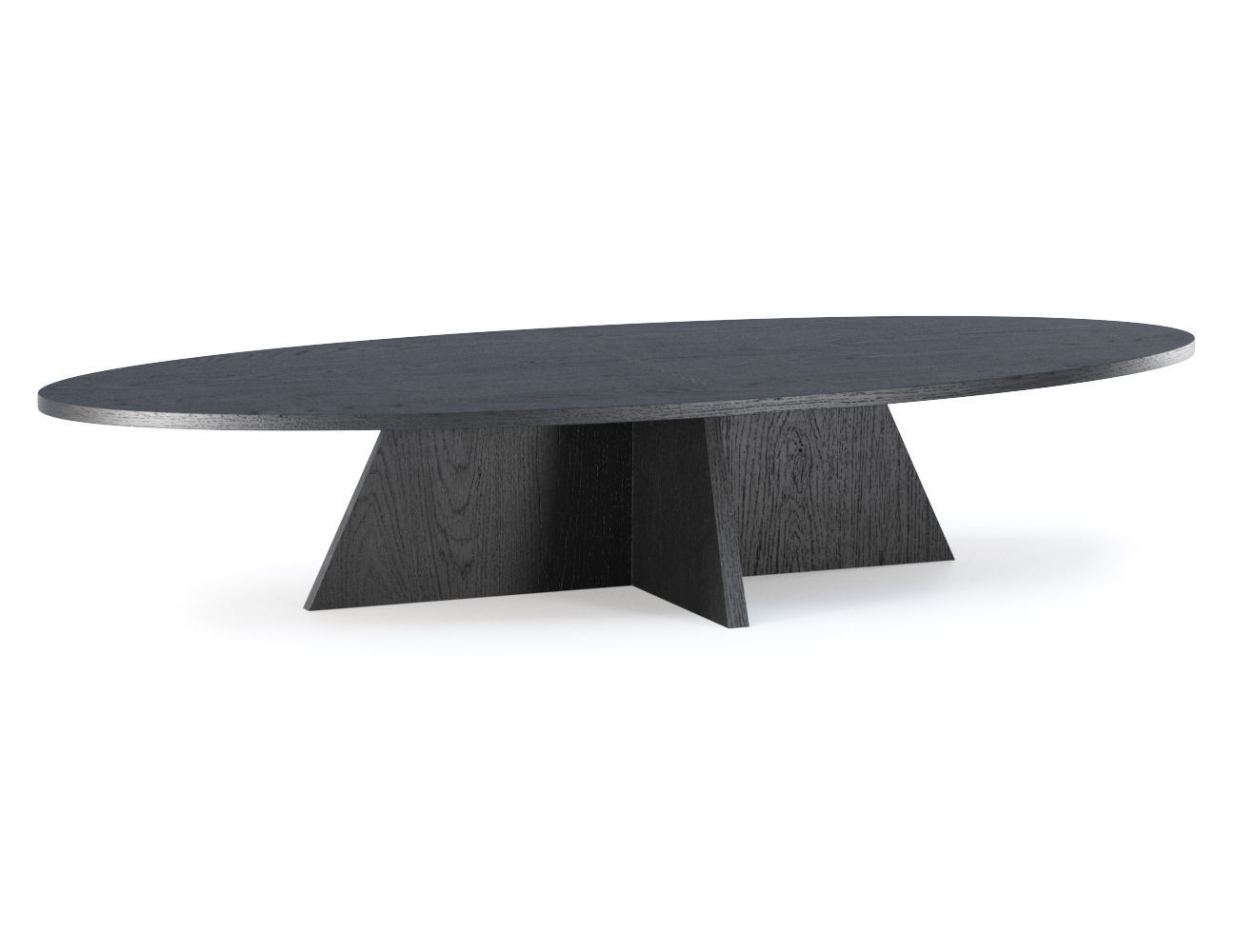 Dingo wooden conference table  Low-poly 3D model_2