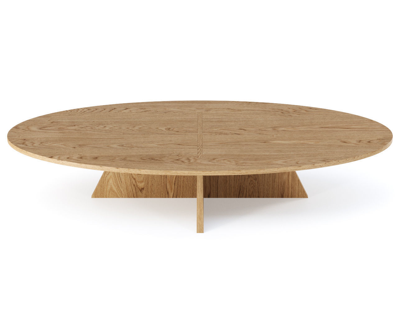 Dingo wooden conference table  Low-poly 3D model_1