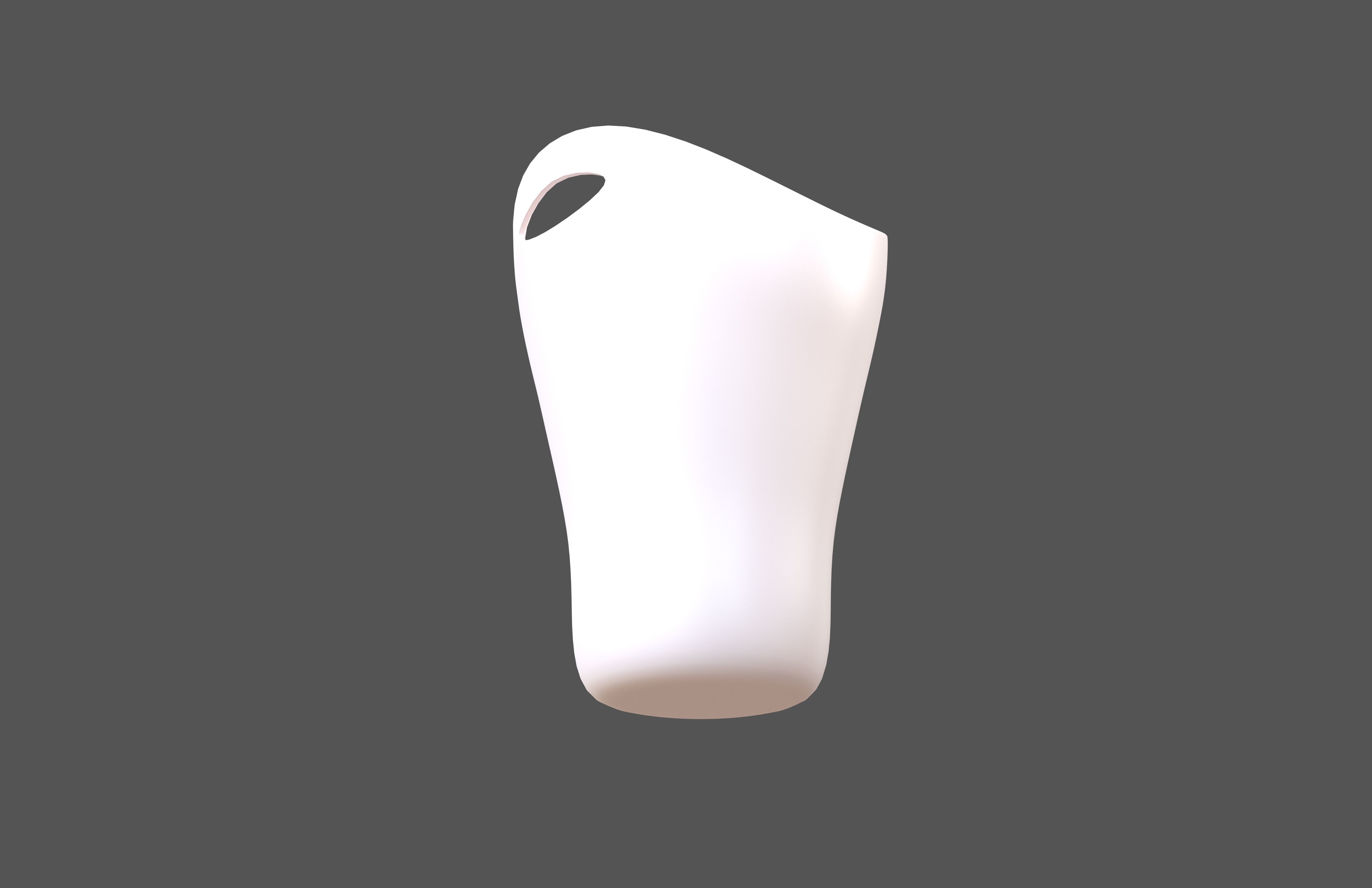 Modern Trash Can v1 002 Low-poly 3D model_3
