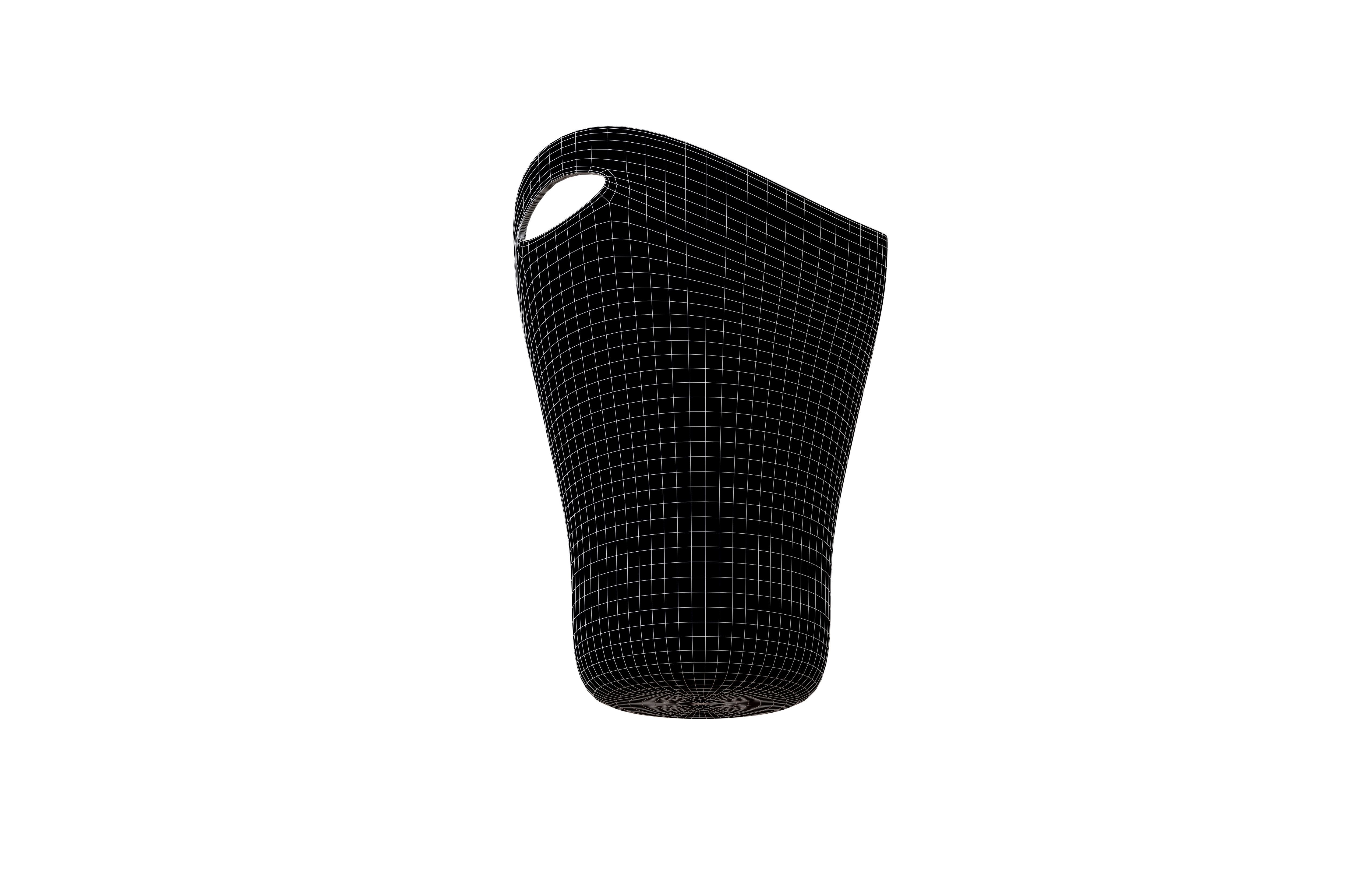 Modern Trash Can v1 002 Low-poly 3D model_7