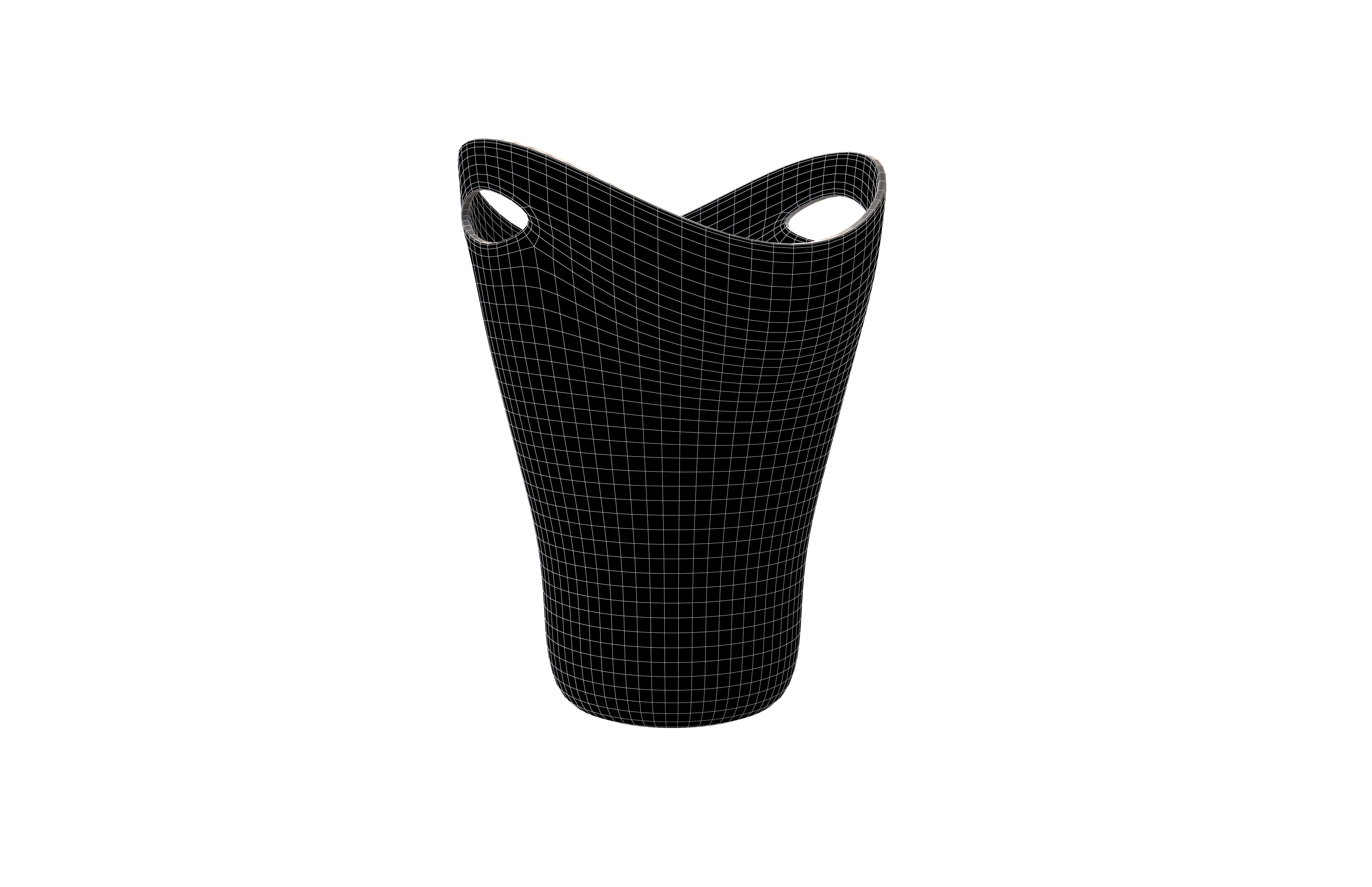 Modern Trash Can v1 002 Low-poly 3D model_5
