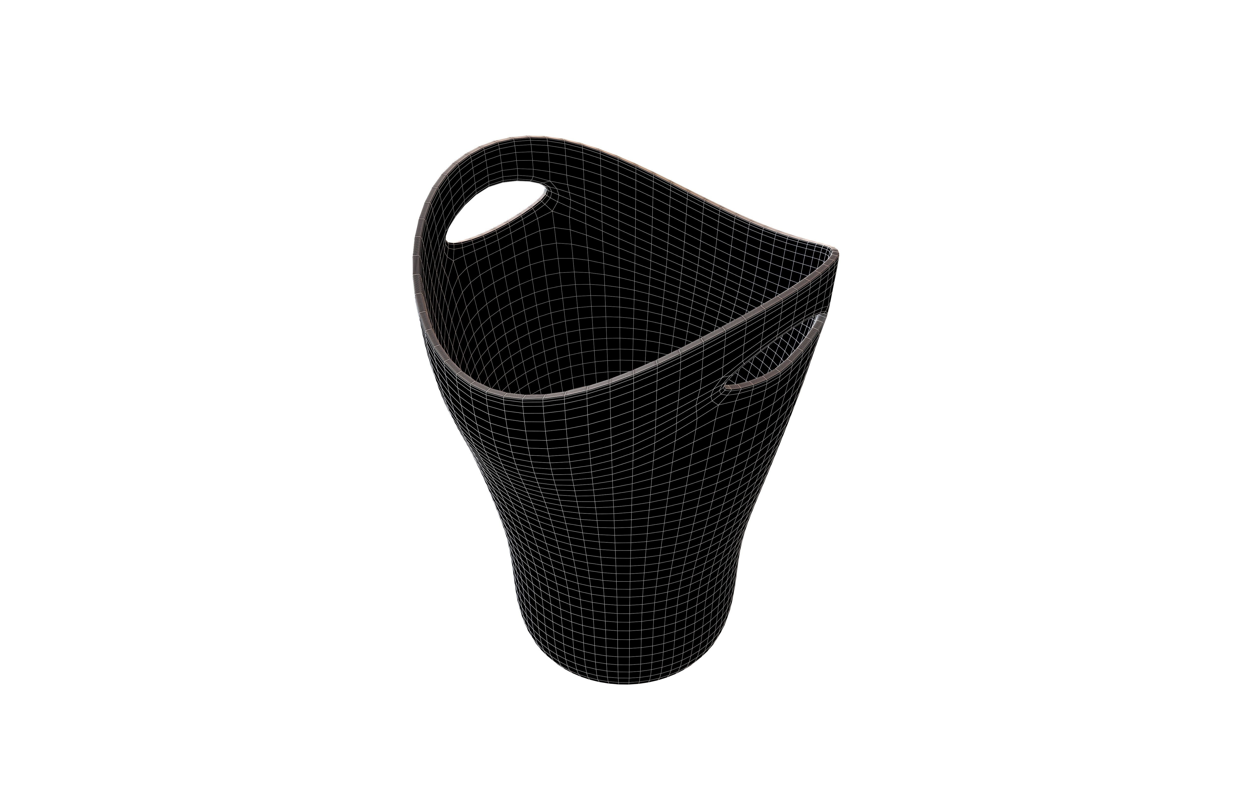 Modern Trash Can v1 002 Low-poly 3D model_6