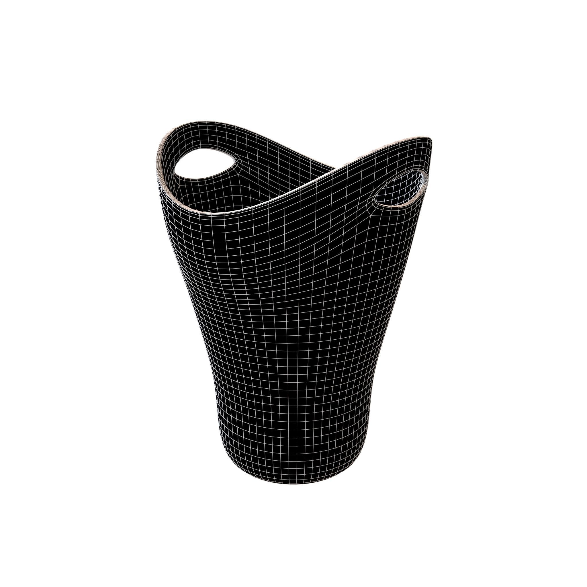 Modern Trash Can v1 002 Low-poly 3D model_4