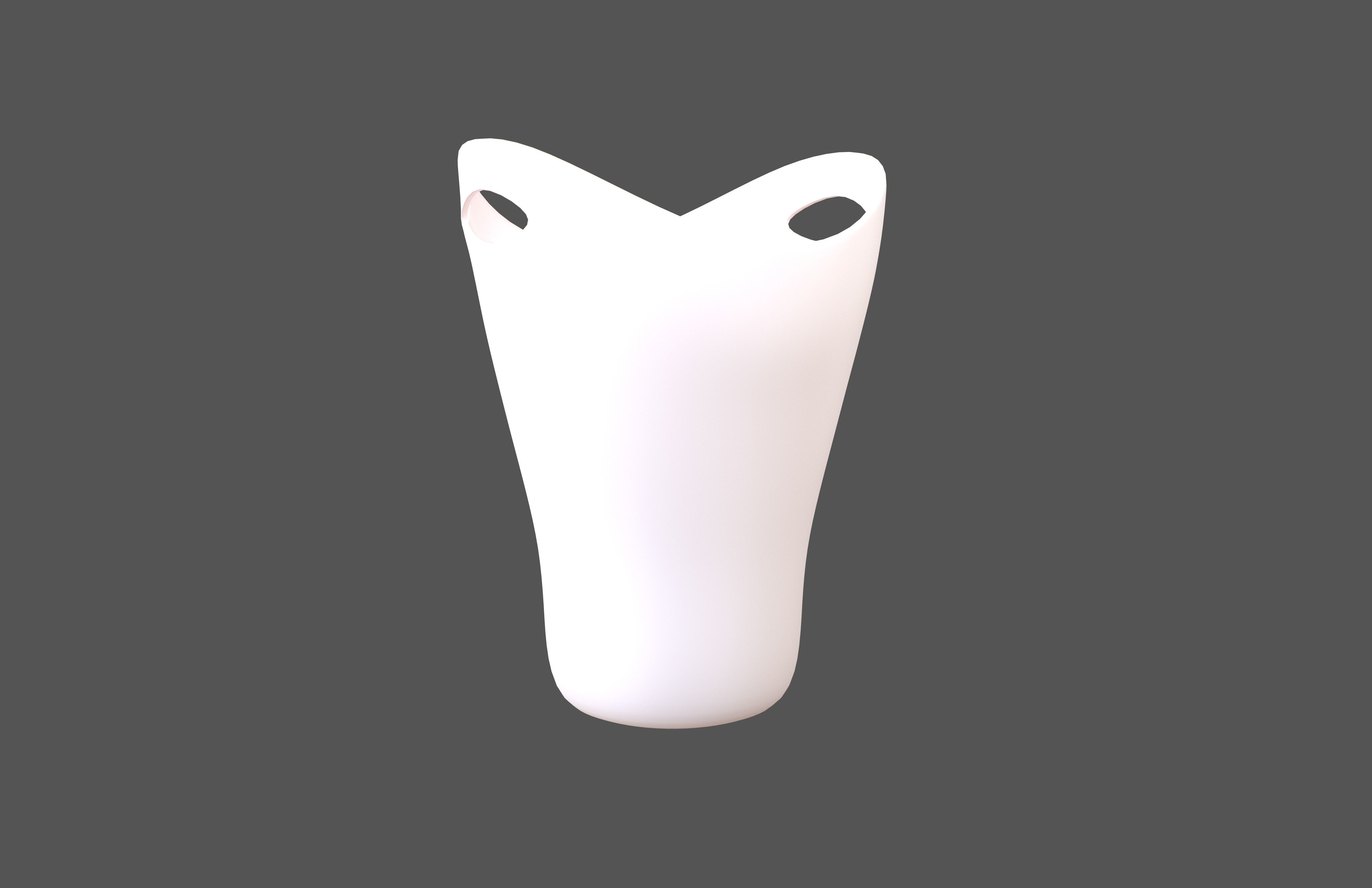 Modern Trash Can v1 002 Low-poly 3D model_1