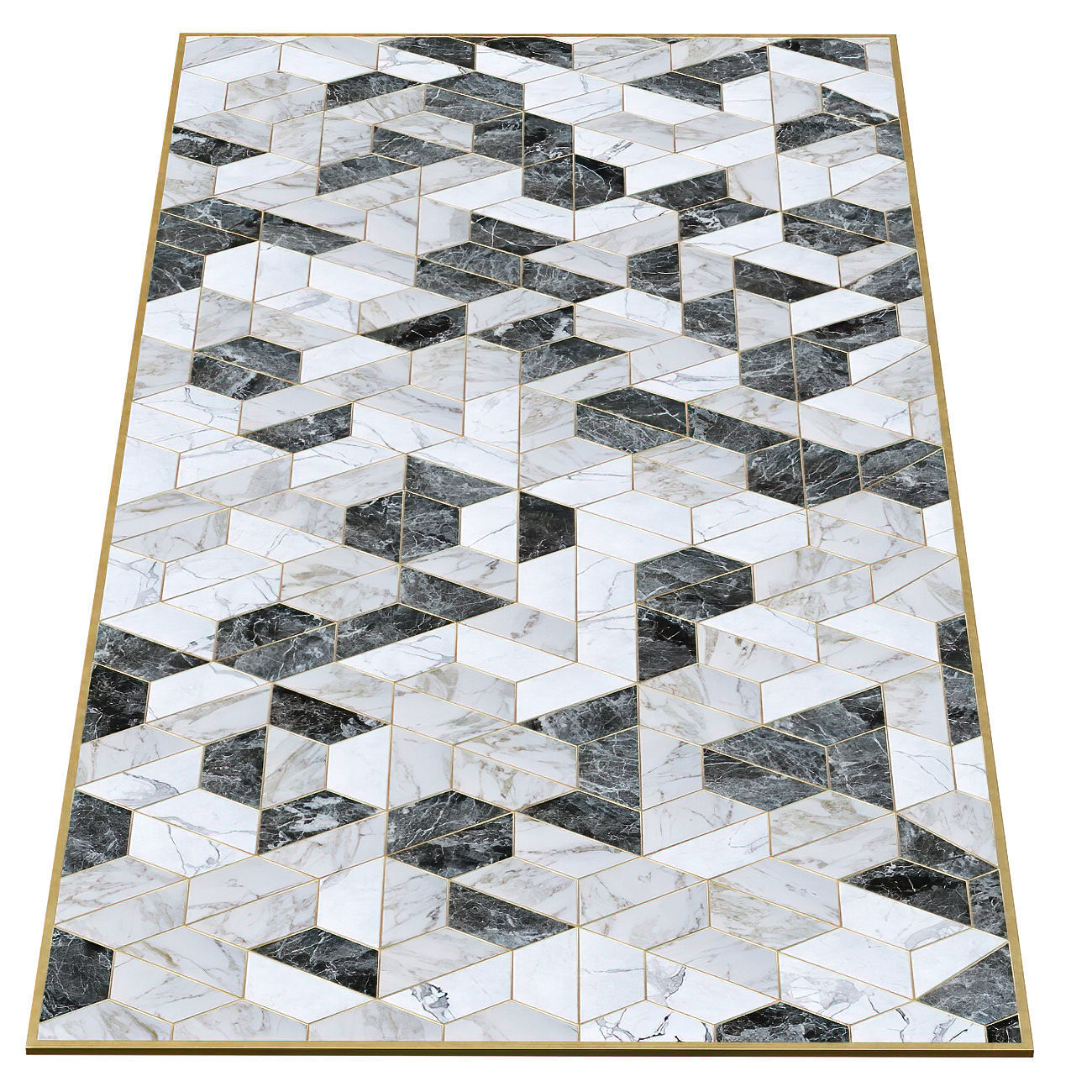 Geometry Modern Marble Floor  3D model_1