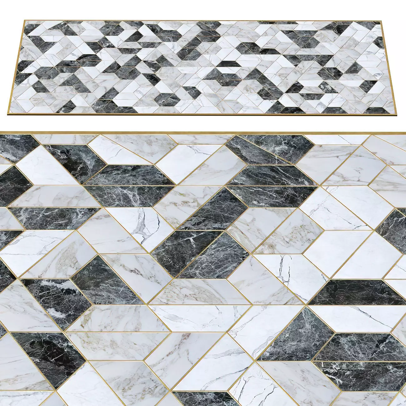 Geometry Modern Marble Floor  3D model_0