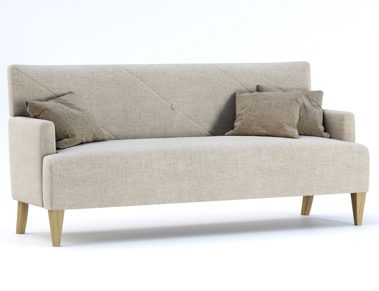 HBF Brentwood Sofa with button back  3D model_1