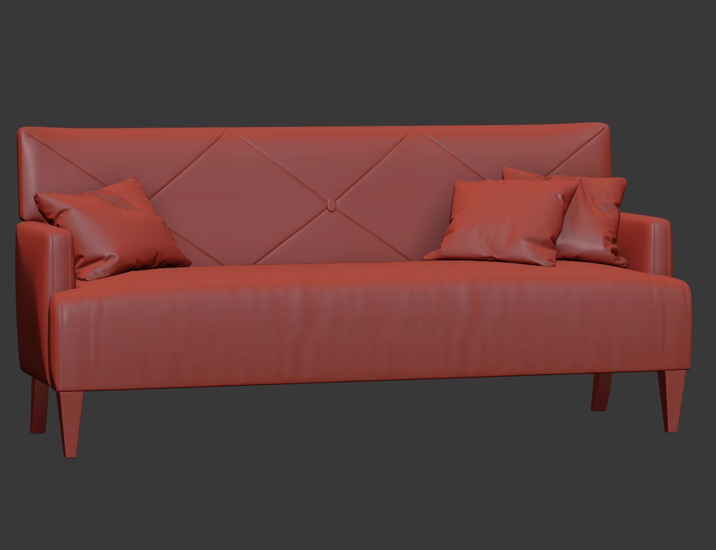HBF Brentwood Sofa with button back  3D model_4