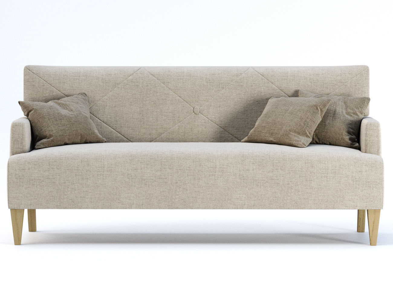 HBF Brentwood Sofa with button back  3D model_3
