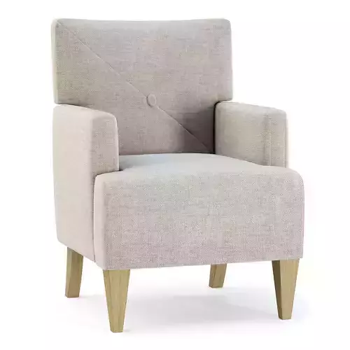 HBF Brentwood Lounge Chair with button back  3D model