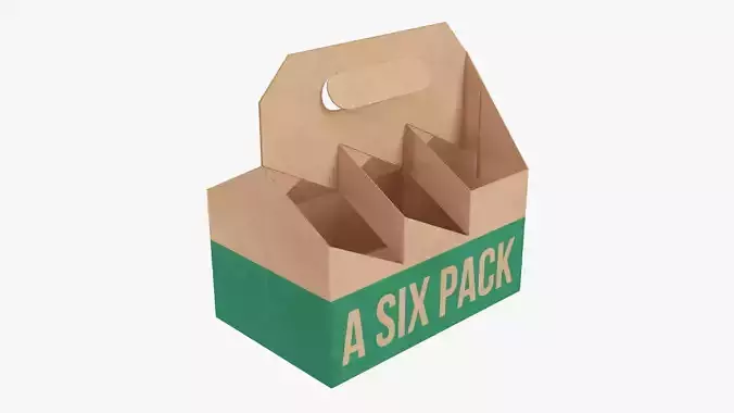 Beer Bottle Carrier Cardboard 6-pack