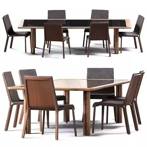 Dinning Set dining table with four chairs and glass top