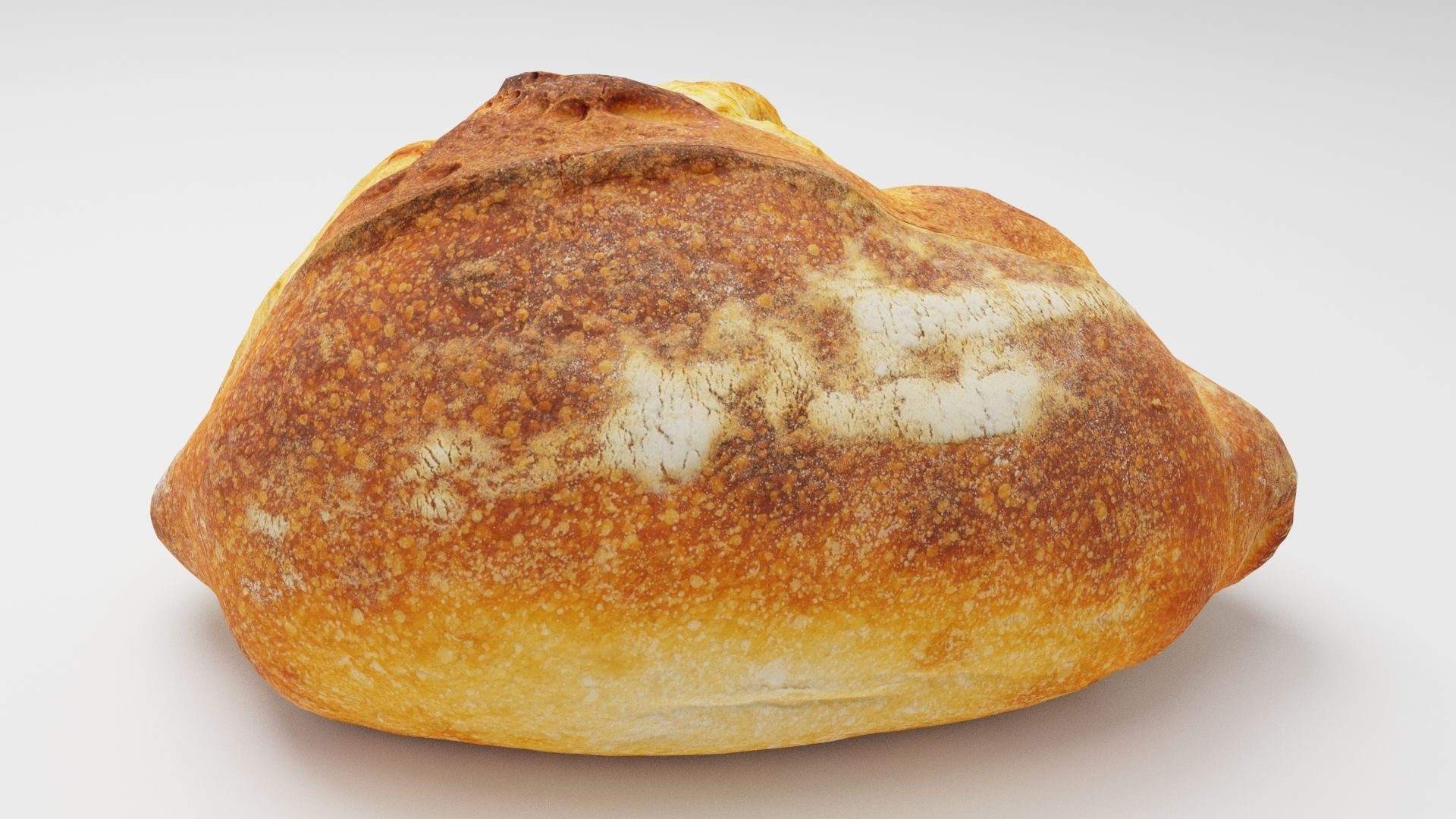 French Loaf or French bread with corn and cereals 3D model_1