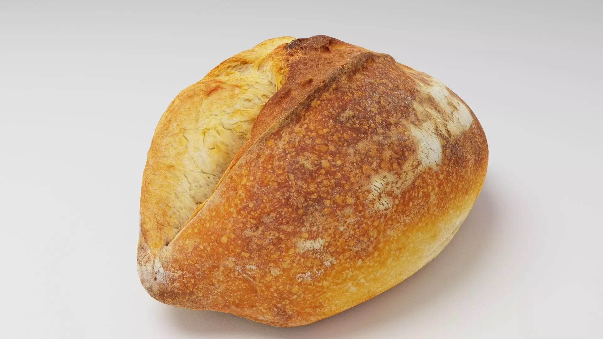 French Loaf or French bread with corn and cereals 3D model_0