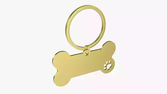 Collar Pet ID Tag brass steel