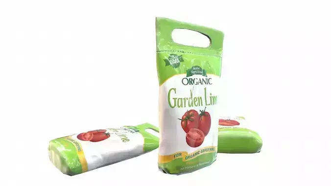 Garden fertilzer package with soil and lime da1 Low-poly 3D model