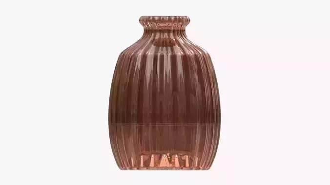 Fluted decorative glass vase