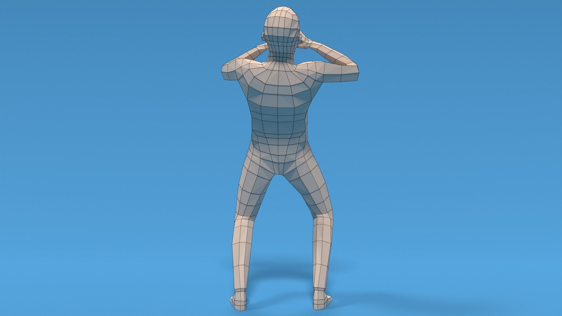 Low Poly Kid Yelling Low-poly 3D model_12