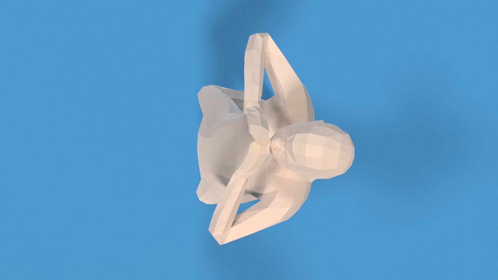 Low Poly Kid Yelling Low-poly 3D model_8