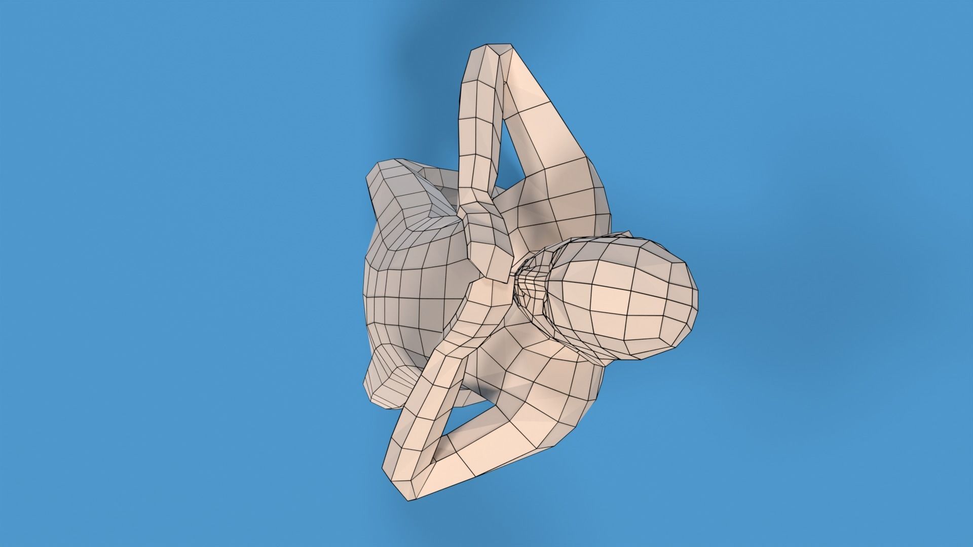 Low Poly Kid Yelling Low-poly 3D model_17