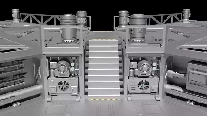 Laboratory control room interior 