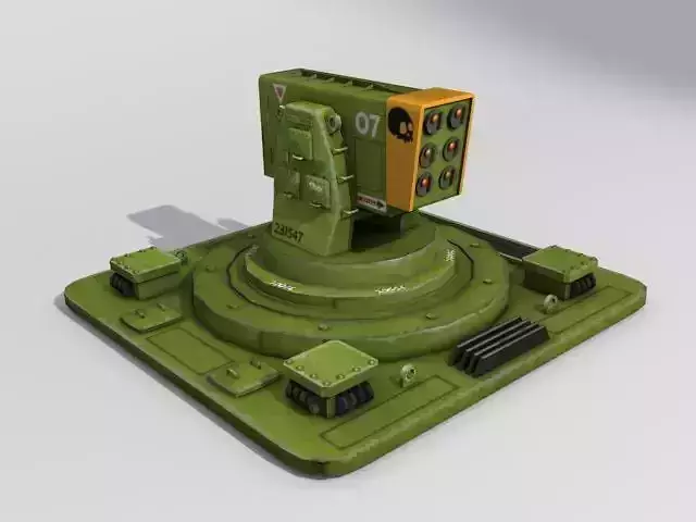 Sci fi missile launcher real time model