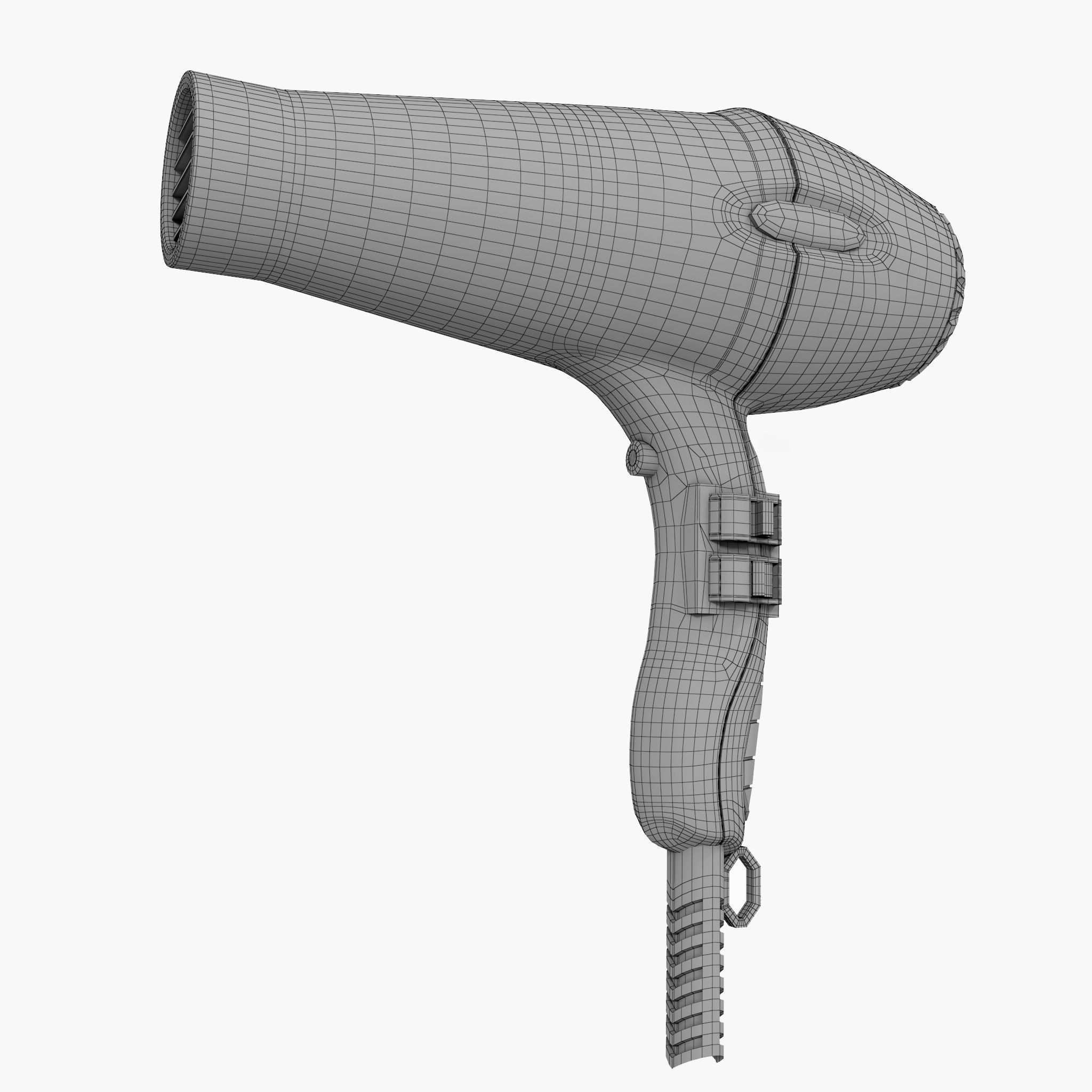 New black matte beauty hair dryer da1 3D model_14