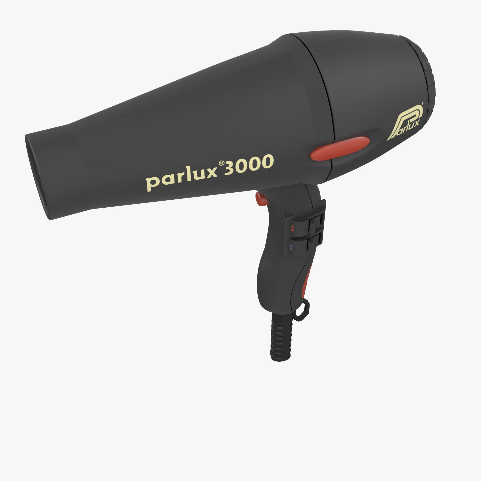 New black matte beauty hair dryer da1 3D model_6