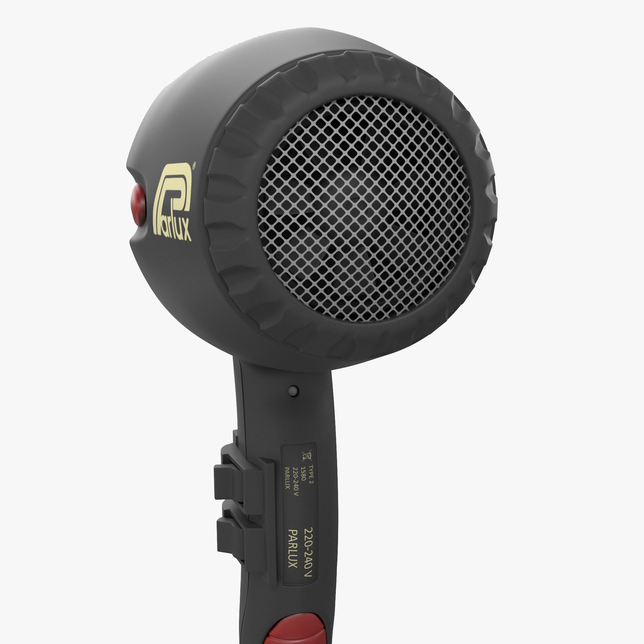 New black matte beauty hair dryer da1 3D model_9