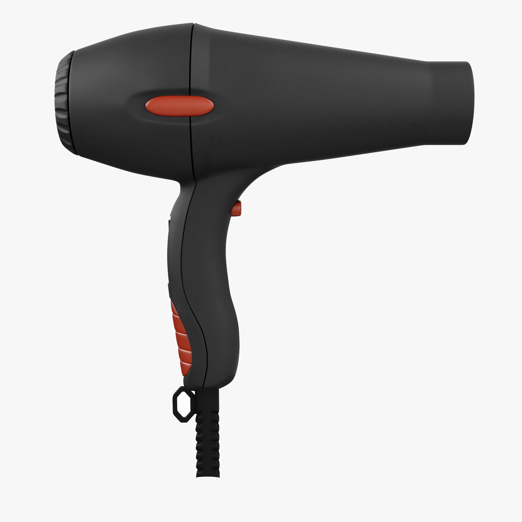 New black matte beauty hair dryer da1 3D model_2