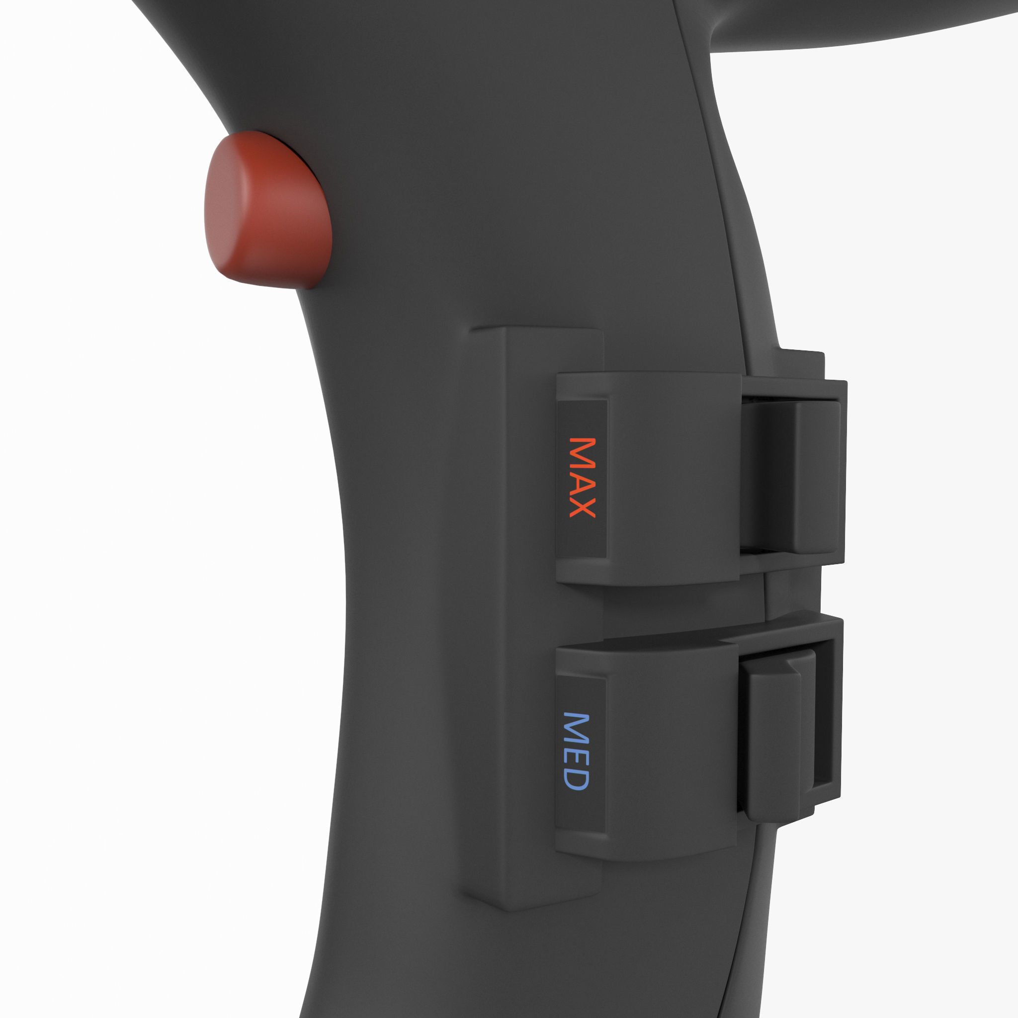 New black matte beauty hair dryer da1 3D model_7