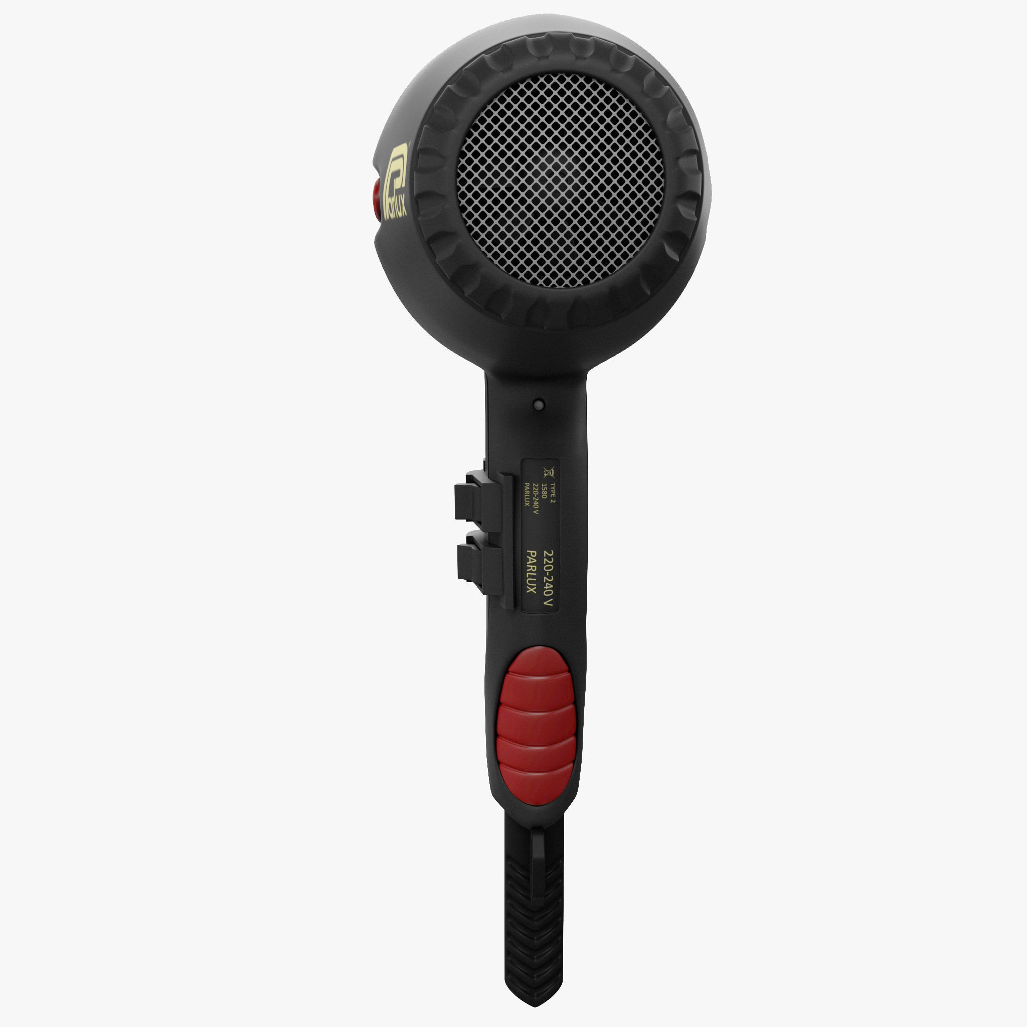 New black matte beauty hair dryer da1 3D model_3