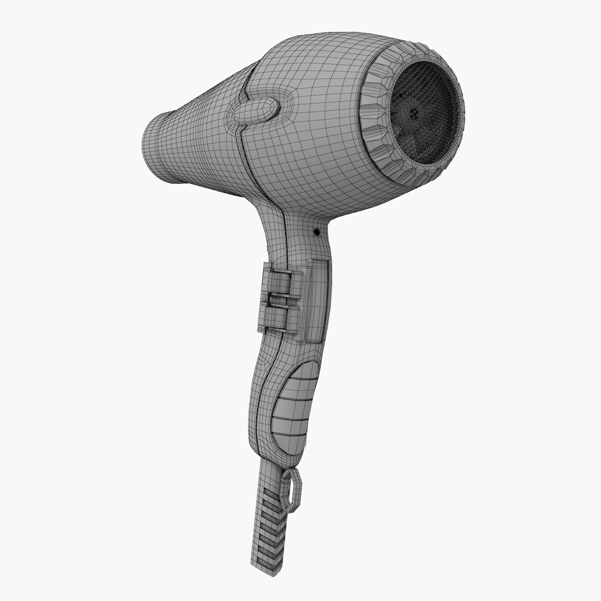 New black matte beauty hair dryer da1 3D model_15