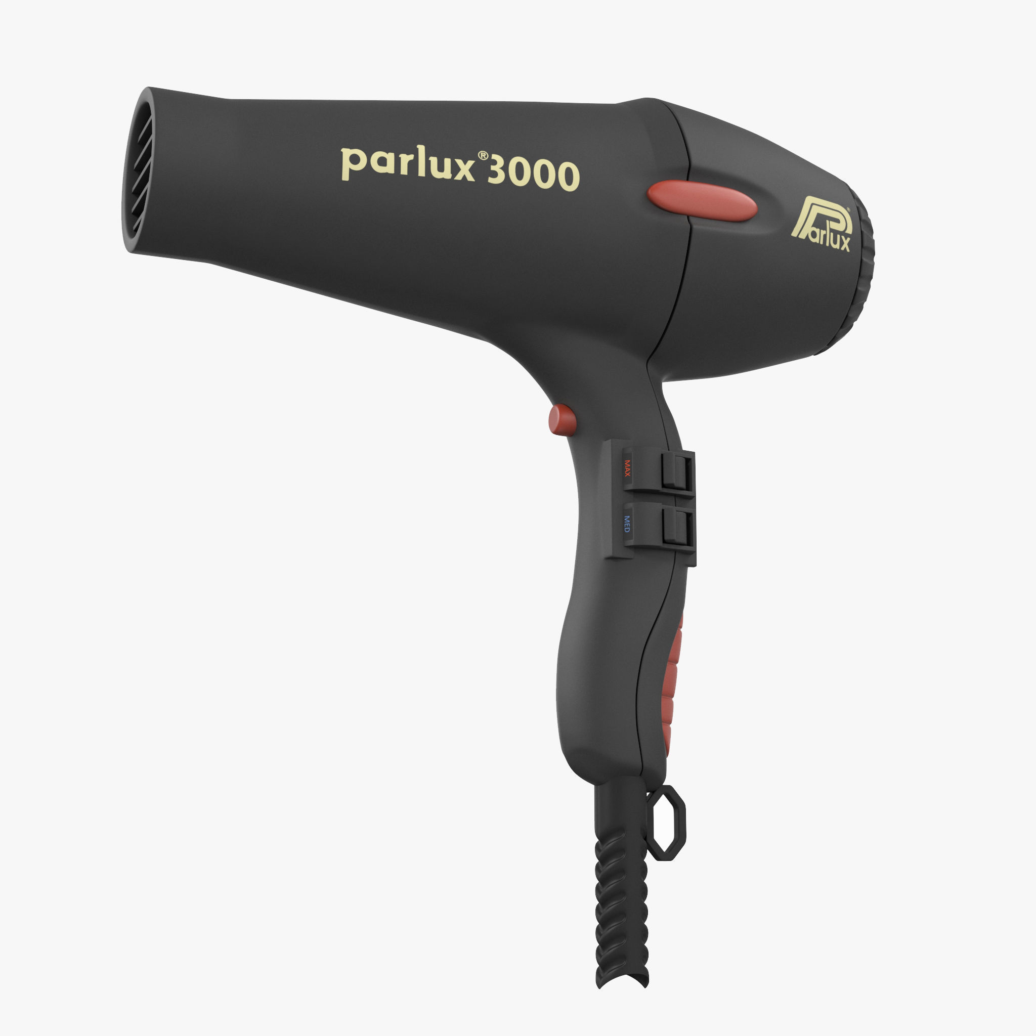 New black matte beauty hair dryer da1 3D model_5