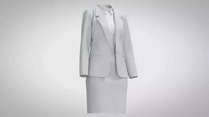 Women Blazer Outfit 3D model