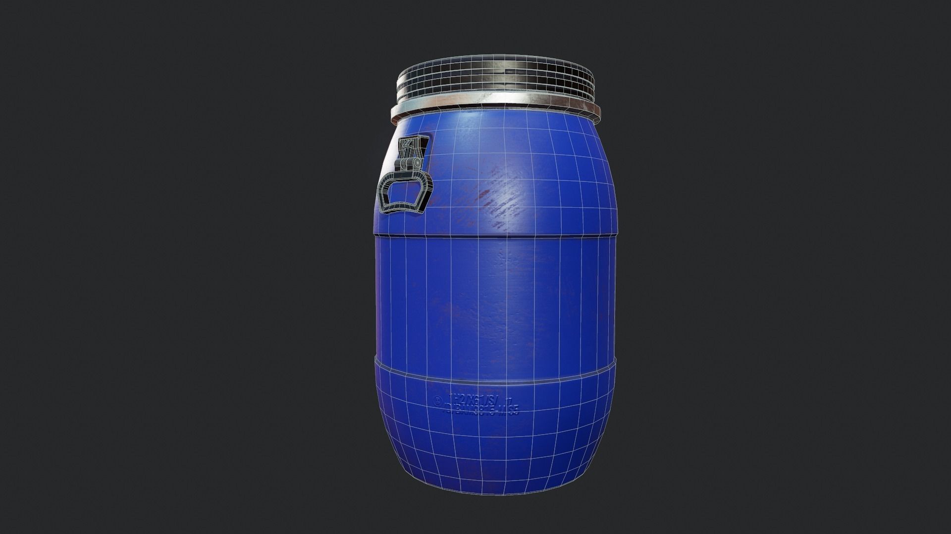 Plastic Barrel - Tutorial Included Low-poly 3D model_7