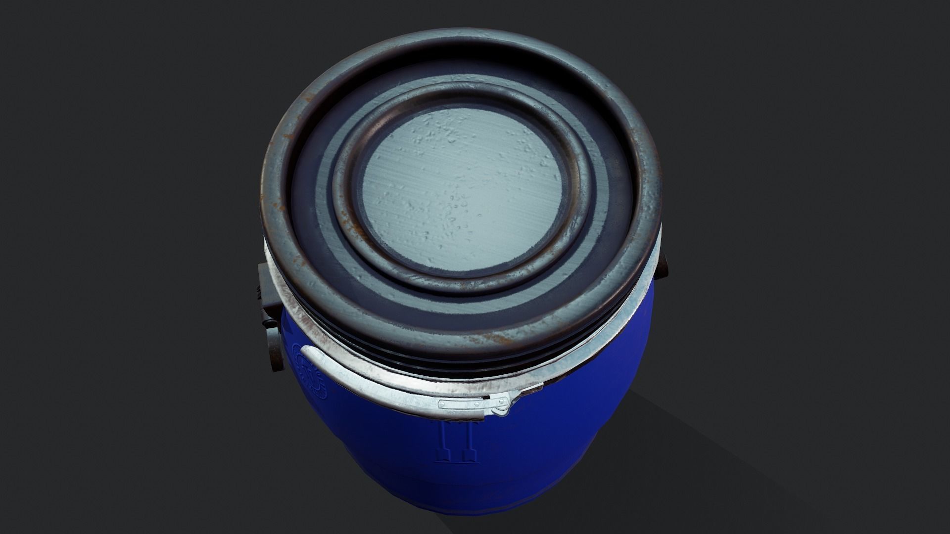Plastic Barrel - Tutorial Included Low-poly 3D model_8