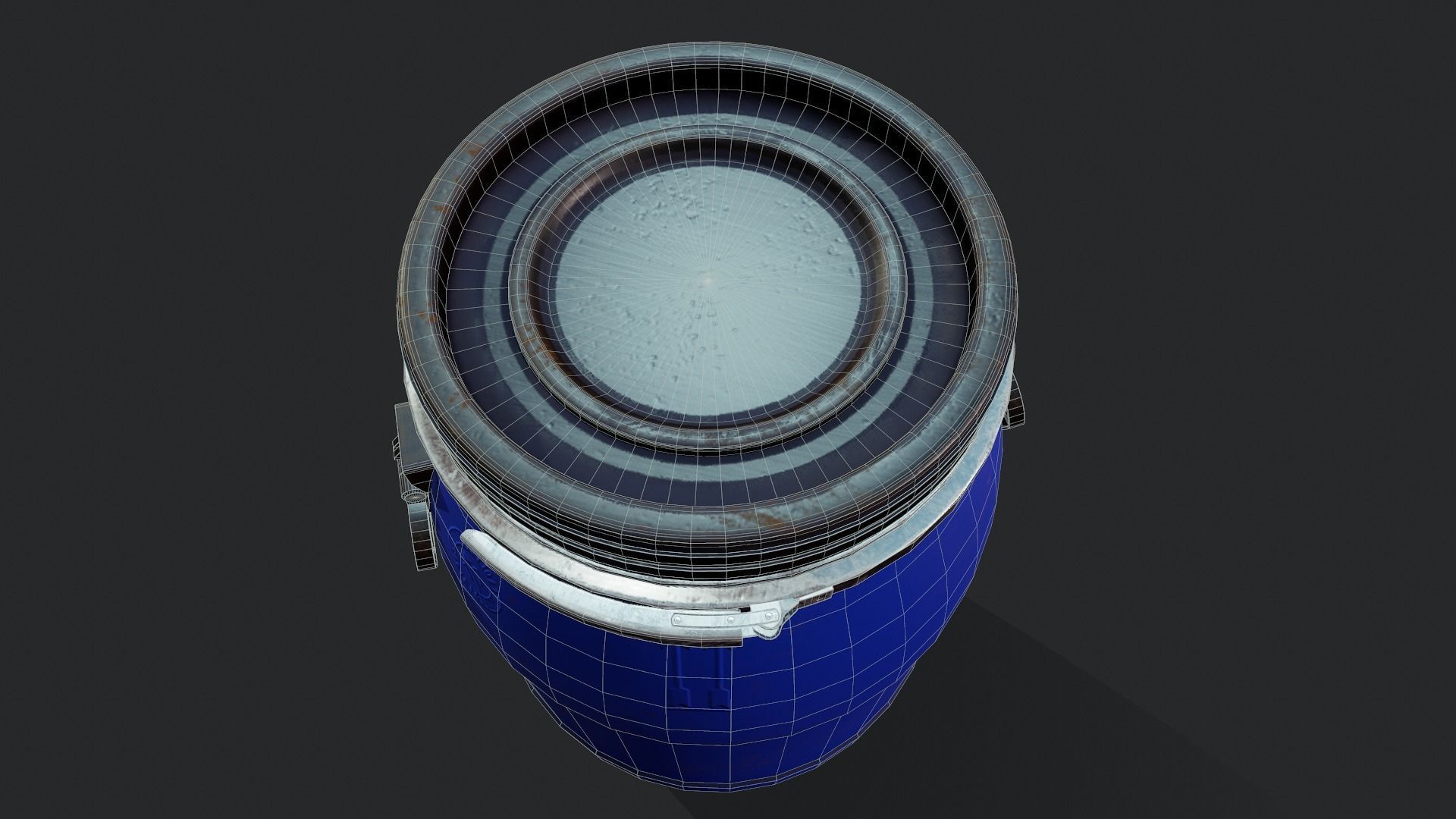 Plastic Barrel - Tutorial Included Low-poly 3D model_9