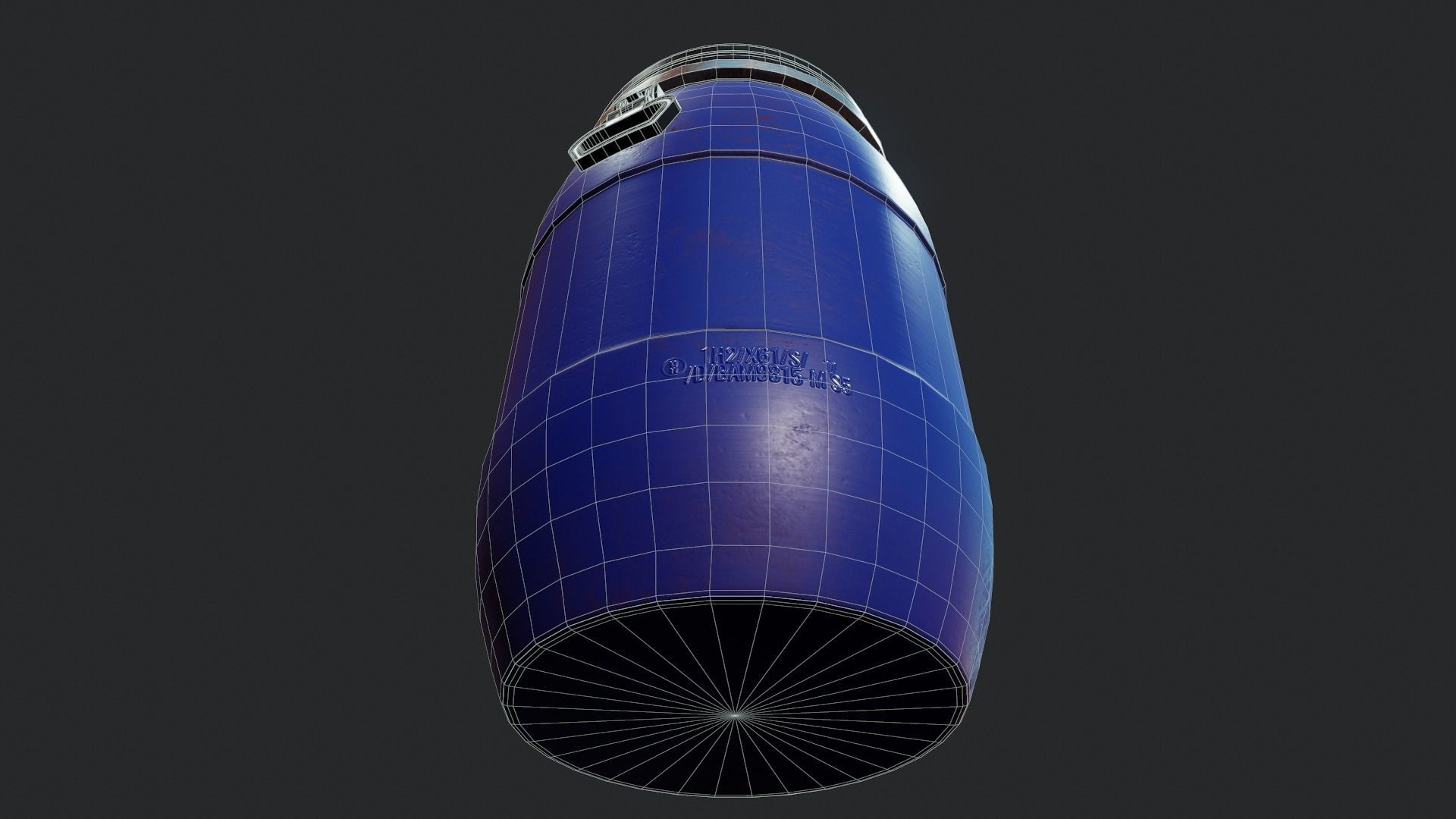 Plastic Barrel - Tutorial Included Low-poly 3D model_13