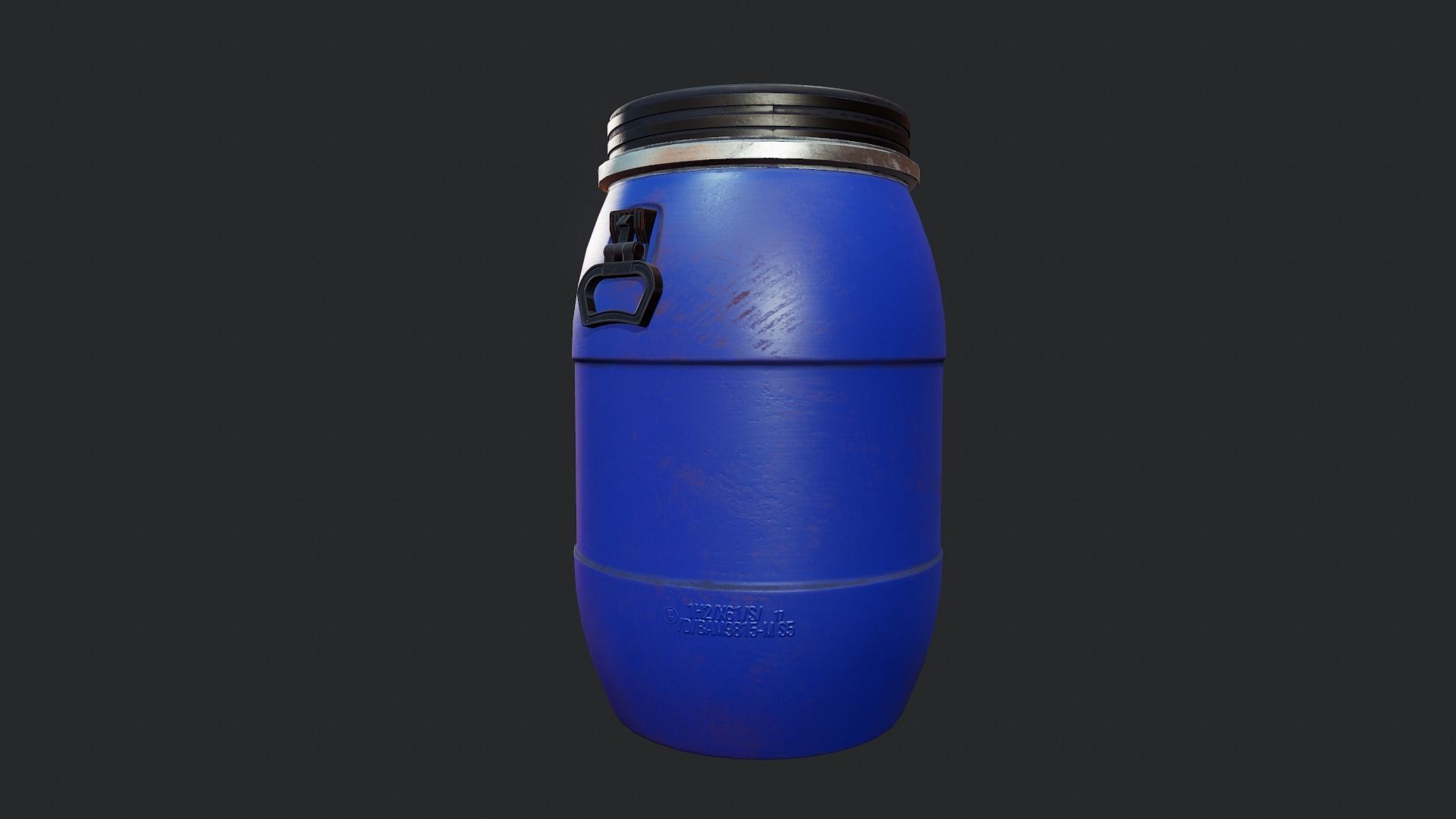 Plastic Barrel - Tutorial Included Low-poly 3D model_6