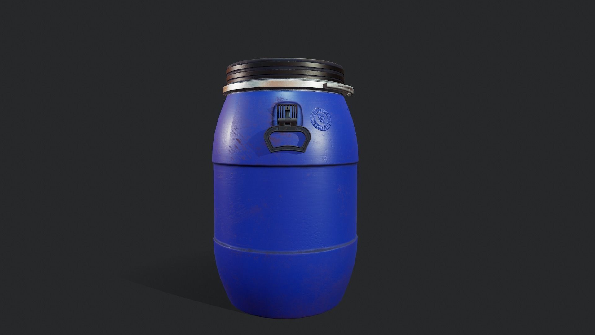 Plastic Barrel - Tutorial Included Low-poly 3D model_4