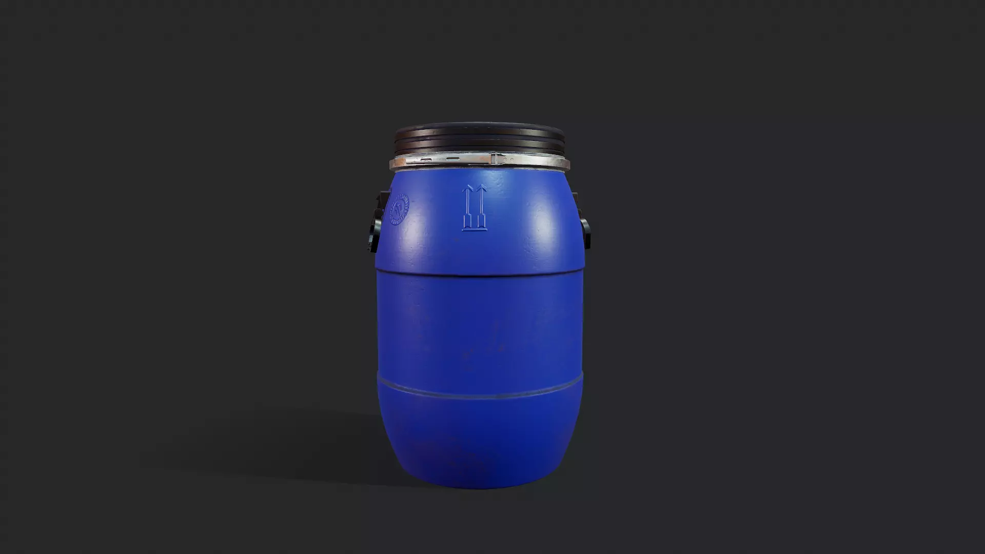 Plastic Barrel - Tutorial Included Low-poly 3D model_0