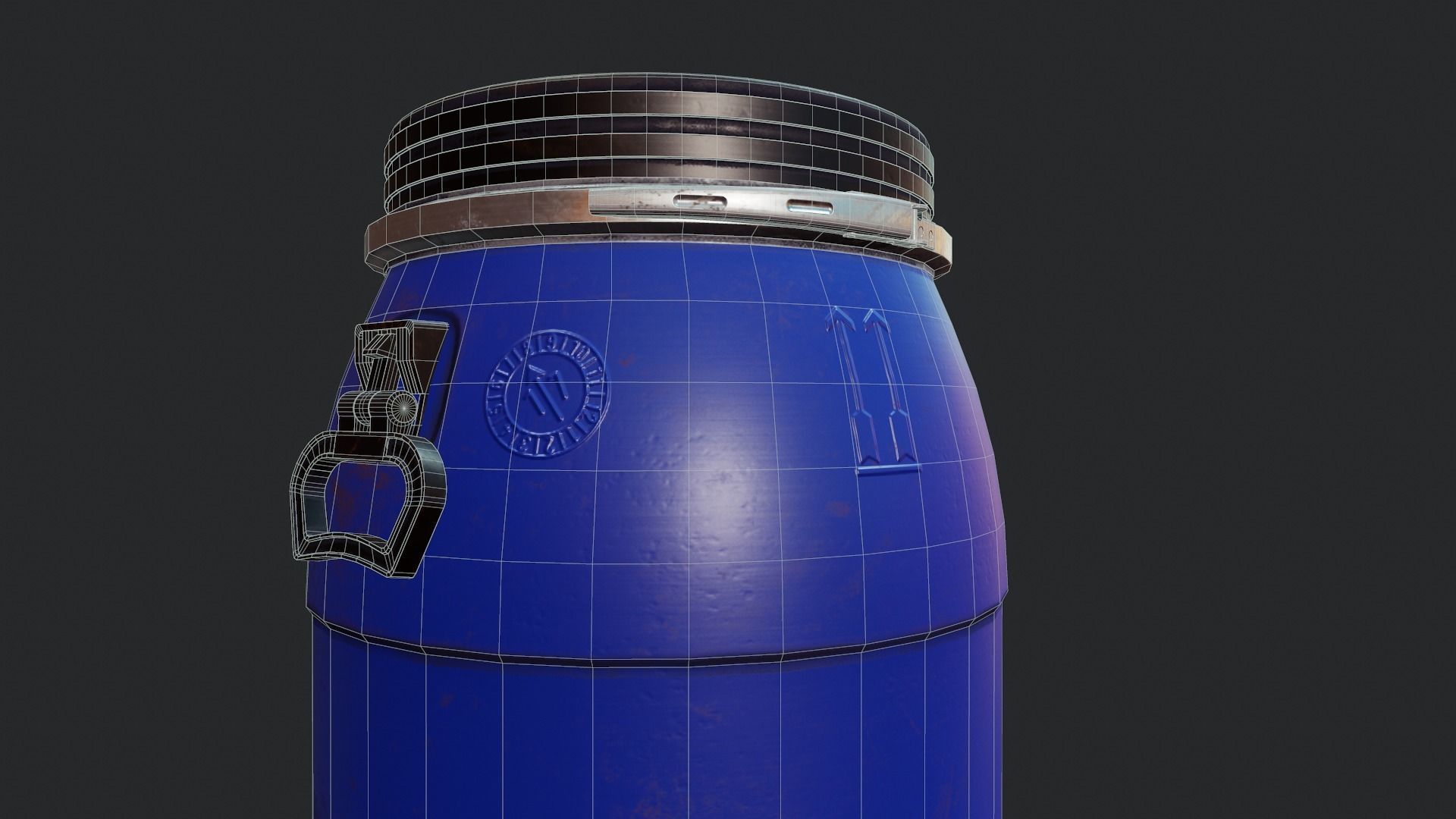Plastic Barrel - Tutorial Included Low-poly 3D model_11