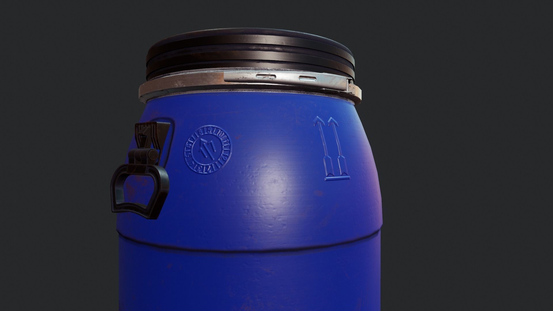 Plastic Barrel - Tutorial Included Low-poly 3D model_10