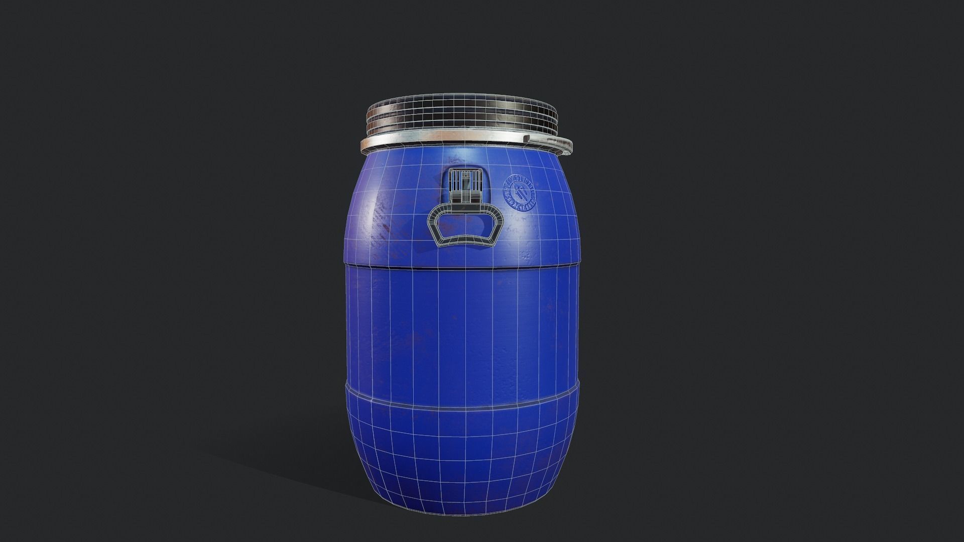 Plastic Barrel - Tutorial Included Low-poly 3D model_5