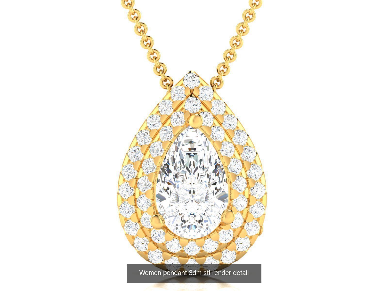 20 Women Pendant 3dm STL Render Detail Bulk Collection _7