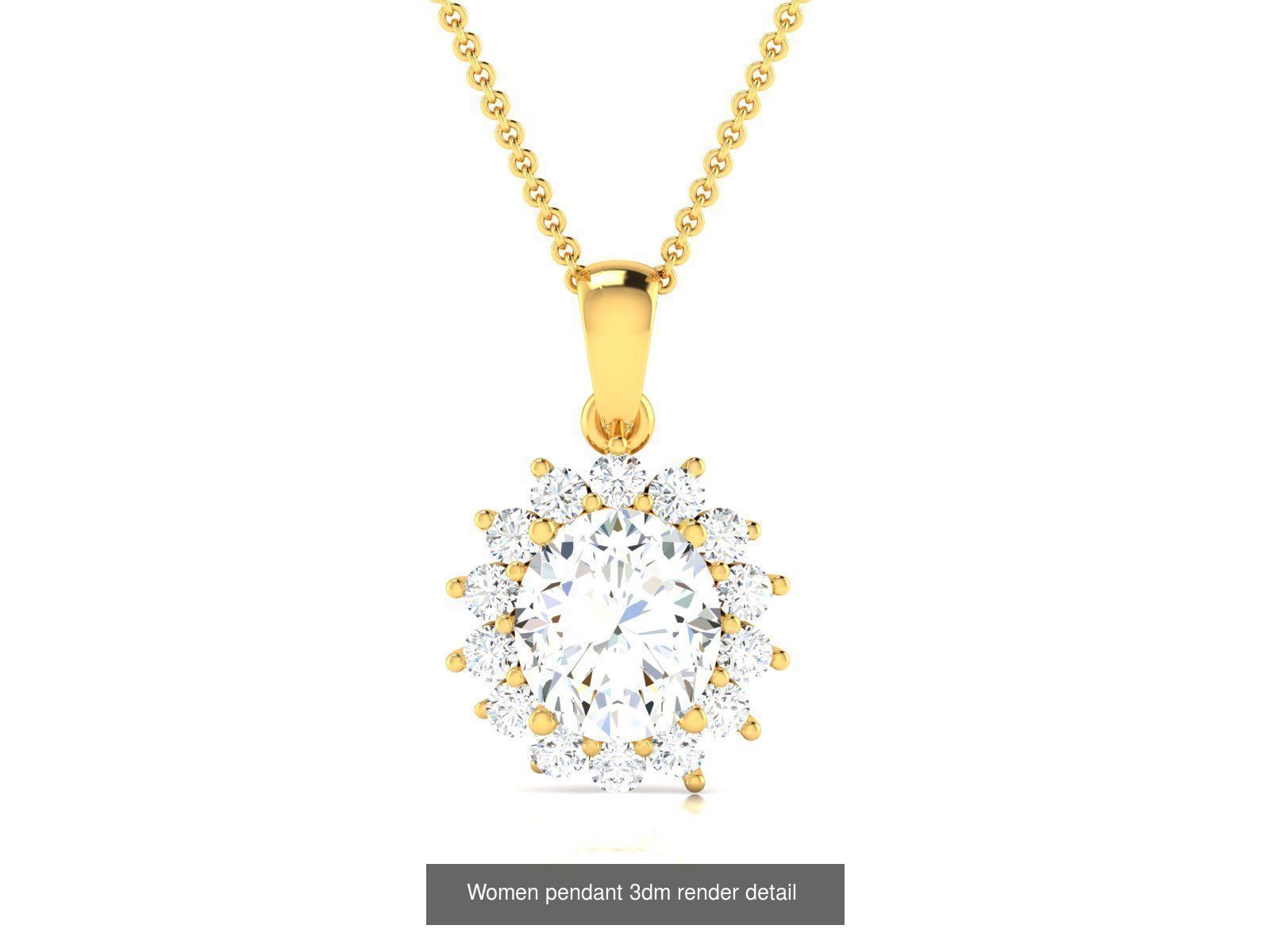 20 Women Pendant 3dm STL Render Detail Bulk Collection _6