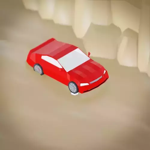 Lowpoly car with looping animation